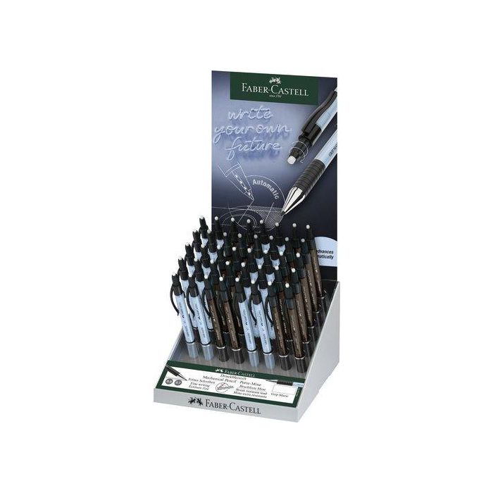 Portaminas Faber-Castell Grip Matic Expositor De 40 20 Unidades 1377... 0,7 Mm 20 Unidades 1375... 0,5Mm