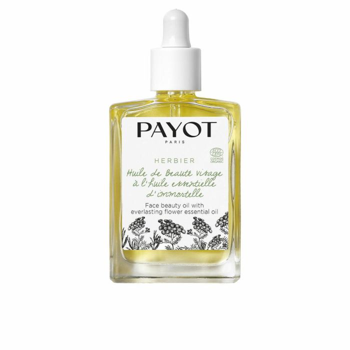 Payot HERBIER Huile de Beauté Immortelle Aceite Facial Antiedad Siempreviva BIO COSMOS BIO Nutrición Pieles Radiantes y Suaviza Arrugas 30 ml
