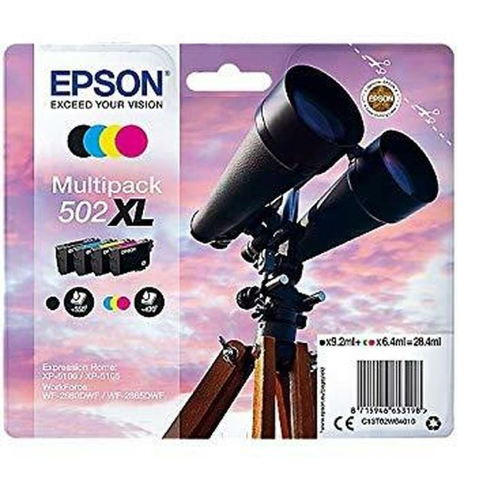 Cartucho de Tinta Original Epson XP-5100 5105 WF2860DWF 2865DWF Negro/Cian/Magenta/Amarillo (8 Unidades) 2