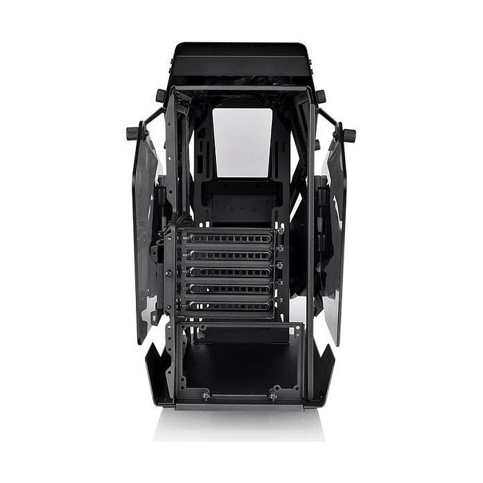 Thermaltake AH T200 Negro Torre Micro ATX, Mini-ITX, SPCC, Ventana Lateral de Vidrio Templado, Panel Frontal I/O USB 3.2 Gen 2 Type-C 5