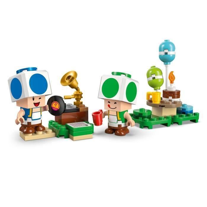 LEGO 72041 Fiesta En La Casa De Toad Super Mario con Figuras Toad Azul y Verde y Muebles Desmontables 3