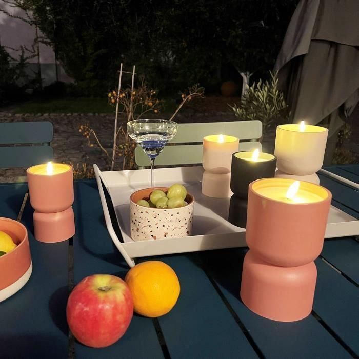 Lámpara de mesa para exterior - BRILLIANT - LOVERE - Forma de vela - Plástico - 3 W - Beige y marrón claro 5 Lámpara de mesa para exterior - BRILLIANT - LOVERE - Forma de vela - Plástico - 3 W - Beige y marrón claro 5