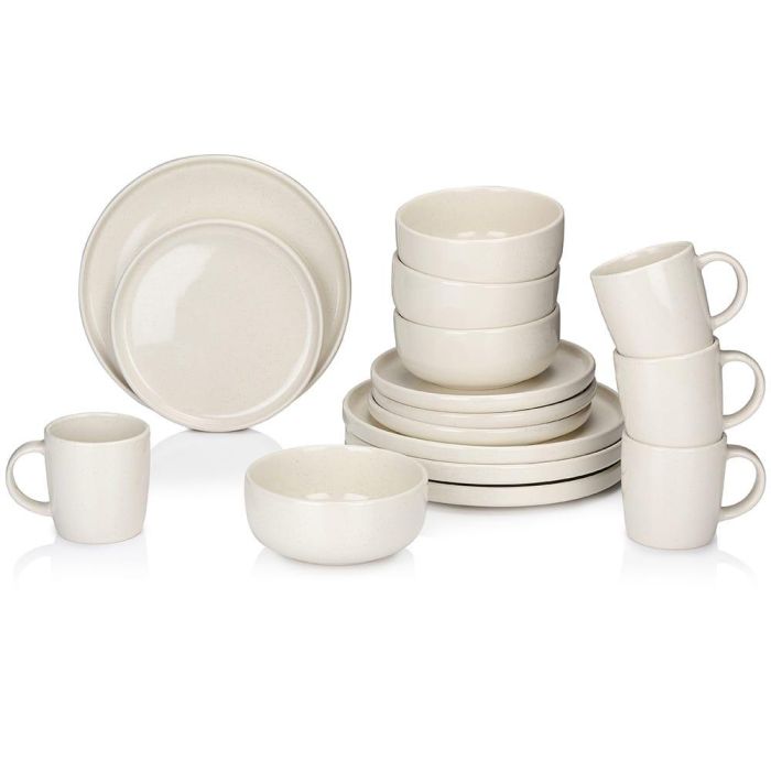 Vajilla crema cerámica 16 piezas 0 Vajilla crema cerámica 16 piezas 0