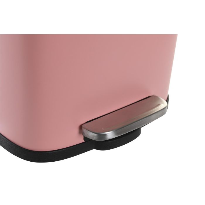 DKD Home Decor Papelera Basicos Melocoton Metal y Pp 18 x 29.5 x 21 cm 1