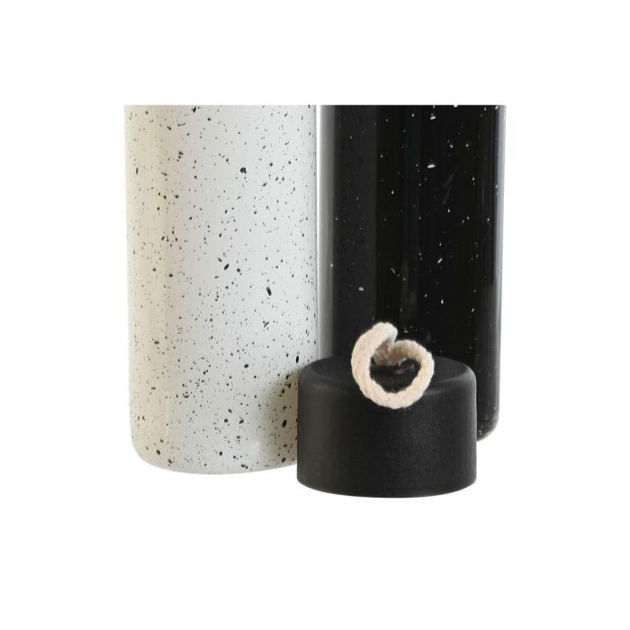 Botella Basicos DKD Home Decor Blanco Negro 6 x 21 x 6 cm (2 Unidades) 2 Botella Basicos DKD Home Decor Blanco Negro 6 x 21 x 6 cm (2 Unidades) 2