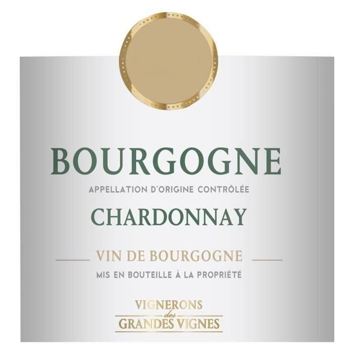 Vignerons des Grandes Vignes 2017 Bourgogne Chardonnay - Vino blanco borgoña 1