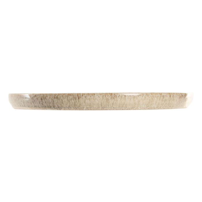 DKD Home Decor Plato Horeca Moderno de Gres Esmaltado Beige 27 cm de Diámetro - Set de 6 Unidades Apto Microondas y Lavavajillas 3