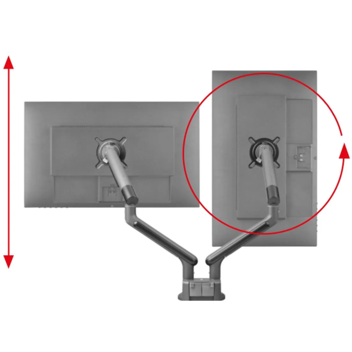 One For All Soporte Monitor Doble ONE1735804246933 VESA 100 para Pantallas de 13 a 32 Pulgadas Carga 8kg Ajustable en Altura Negro 2 One For All Soporte Monitor Doble ONE1735804246933 VESA 100 para Pantallas de 13 a 32 Pulgadas Carga 8kg Ajustable en Altura Negro 2