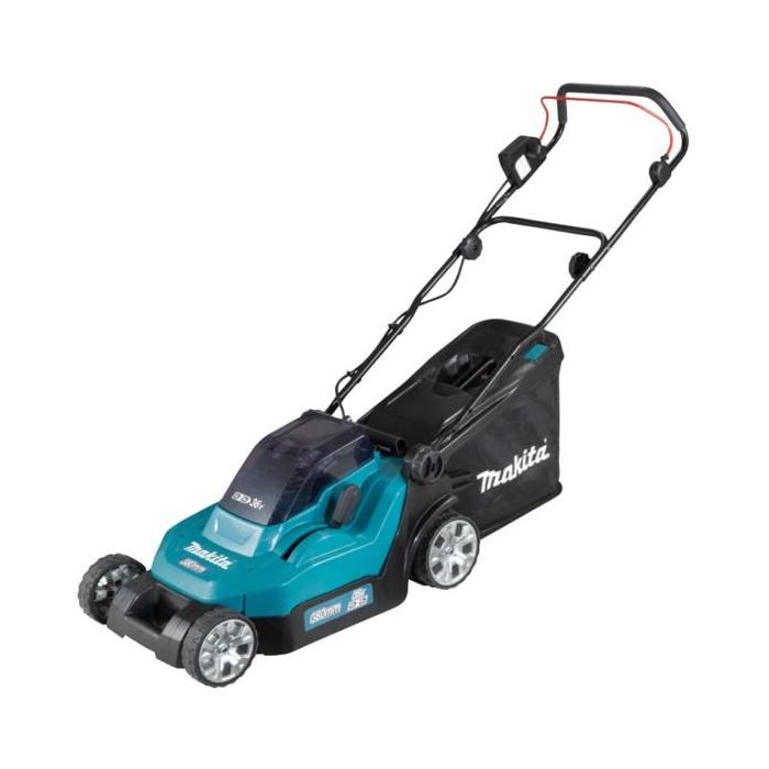Makita DLM382PT2 Cortacésped manual para 560 m², ancho de corte 38 cm, batería de iones de litio, 18V