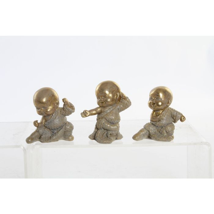 Figura Oriental DKD Home Decor Dorado 4 x 8 x 7 cm (12 Unidades)