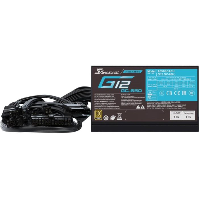 Seasonic G12 GC-650 Fuente Alimentación PC 650W 80+ Gold 1