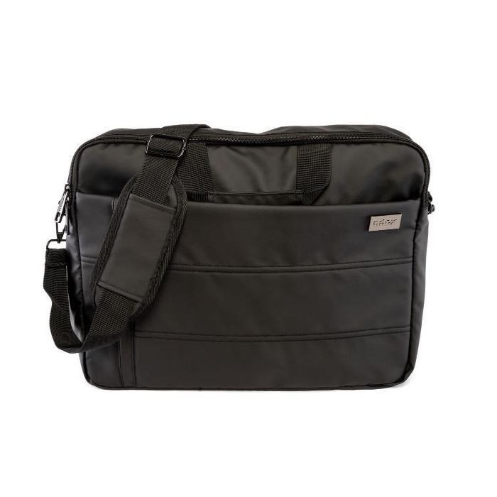 Nilox Maletín para Portátil 15.6" Style Negro - Poliéster, Bolsillos, Cinta para Trolley