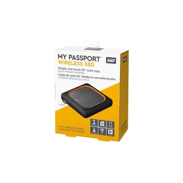 DISCO DURO EXTERNO WESTERN DIGITAL 1TB MY PASSPORT WIRELESS SSD - 2.5"/6.35CM - USB 3.0 - WIFI 802.11 AC/N - LECTOR TARJETAS SD 4 DISCO DURO EXTERNO WESTERN DIGITAL 1TB MY PASSPORT WIRELESS SSD - 2.5"/6.35CM - USB 3.0 - WIFI 802.11 AC/N - LECTOR TARJETAS SD 4