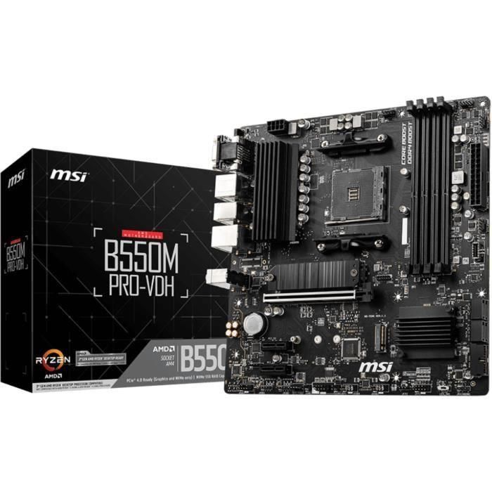 MSI B550M Pro-VDH Placa Base AMD B550 Socket AM4 Micro ATX DDR4 para PC