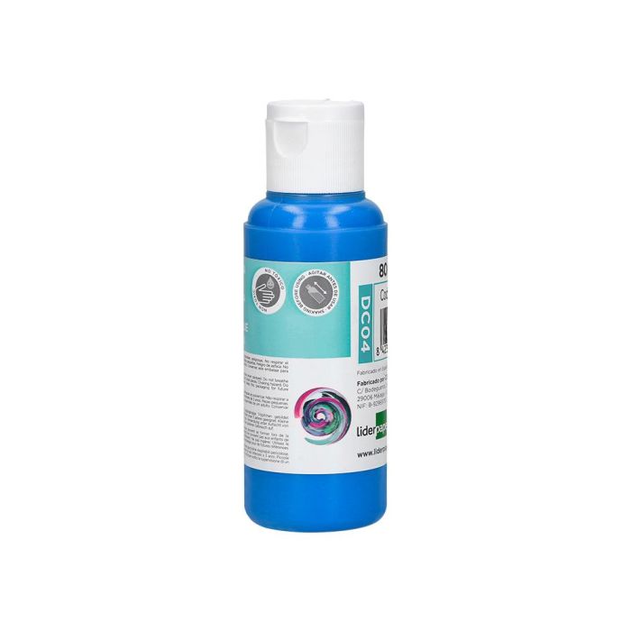 Pintura Acrilica Liderpapel Bote De 80 mL Cian 1