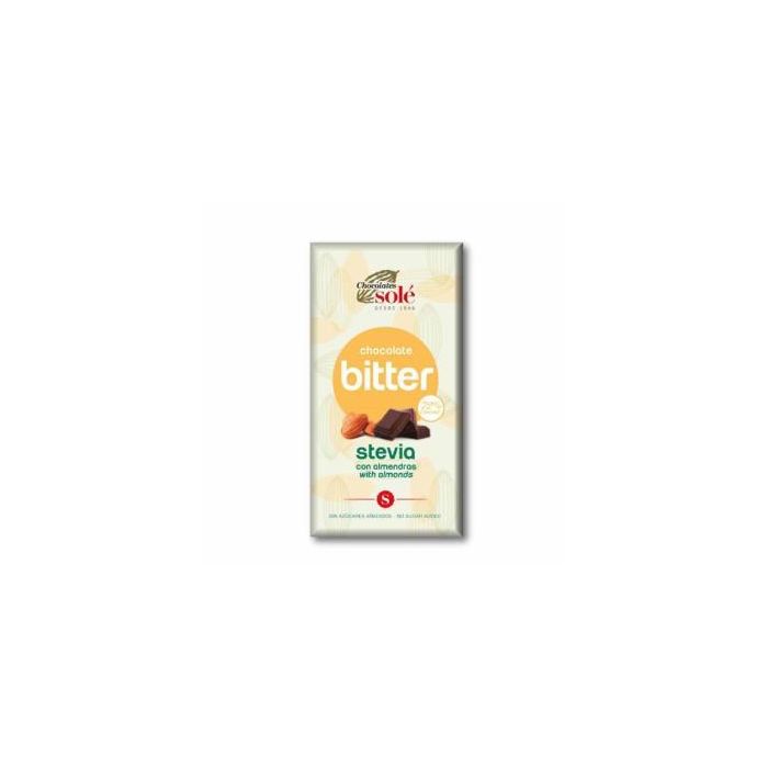 Chocolate Negro 72% Con Almendra Y Stevia 100G