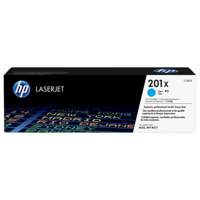 HP Laserjet Pro M252,M277 201X Toner Cian Alta 2.300 pag