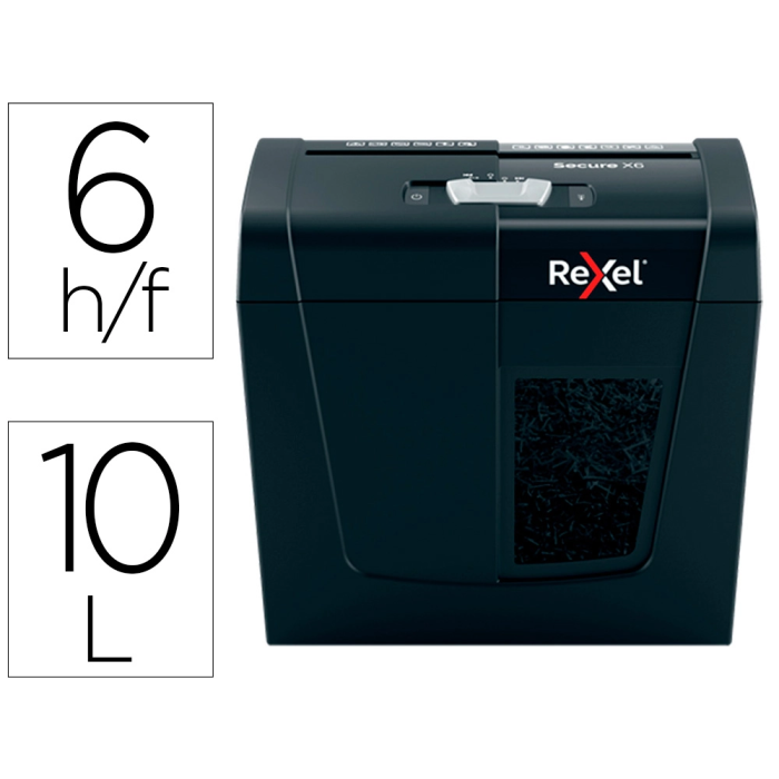 Trituradora de Papel Rexel Secure X6 10 L 0 Trituradora de Papel Rexel Secure X6 10 L 0