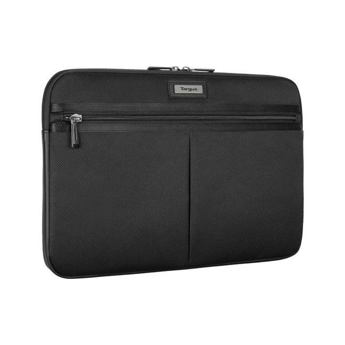 Targus Maletín / Funda Mobile Elite para Portátil 13-14" Negro, Nailon y Símil Piel, Acolchado con Bolsillo Cremallera 2