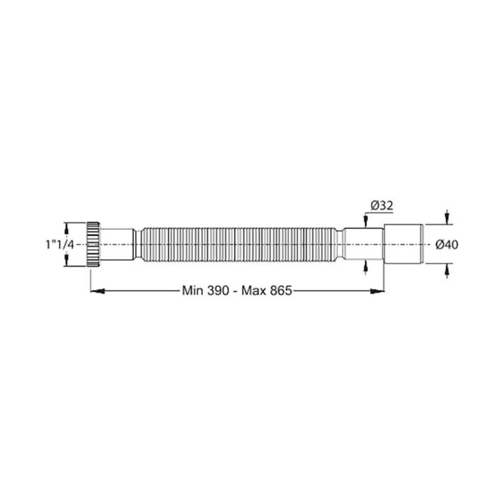 Magikone flexible-extensible 1"1/4 x 32-40mm tuerca metálica blanco b9334ot54b0 prhie 1