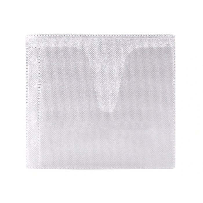 Q-connect Sobre para 2 CD Polipropileno con Solapa Multitaladro y Forro Protector - Pack 40 Unidades 1