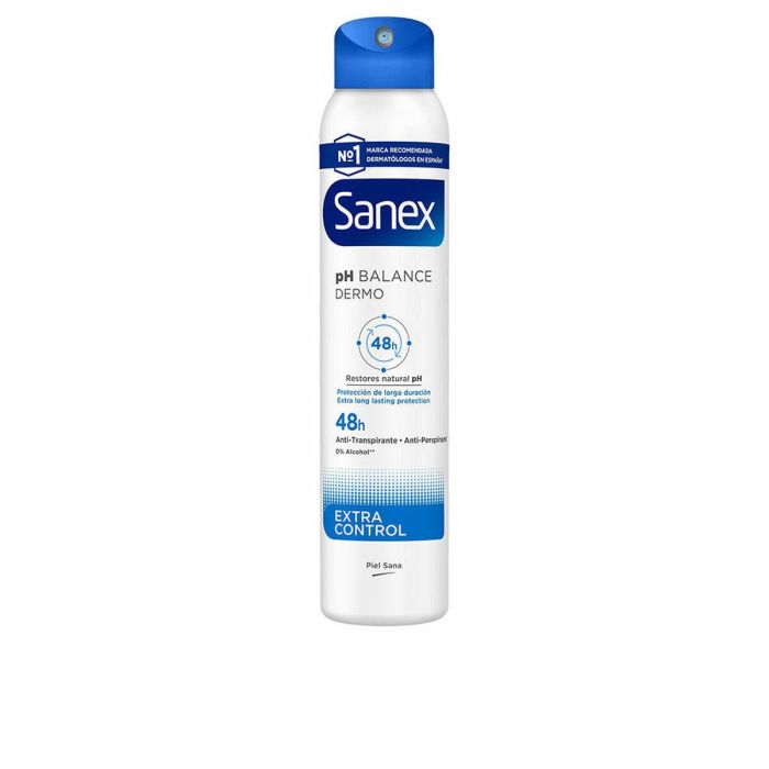 Sanex DERMO EXTRA-CONTROL Desodorante Antitranspirante Vapo 48H, Sin Alcohol, Con Micro Talco 200 ml