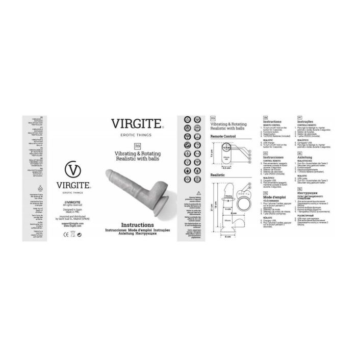 Vibrador realista Virgite 19 cm 2 Vibrador realista Virgite 19 cm 2