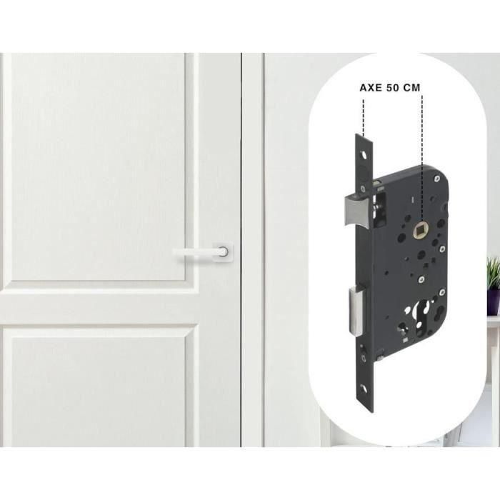Yale Y60K-A50/N Cerradura Empotrable Orificio Cilindro para Puerta de Entrada Eje 50mm, Caja 148mm 3