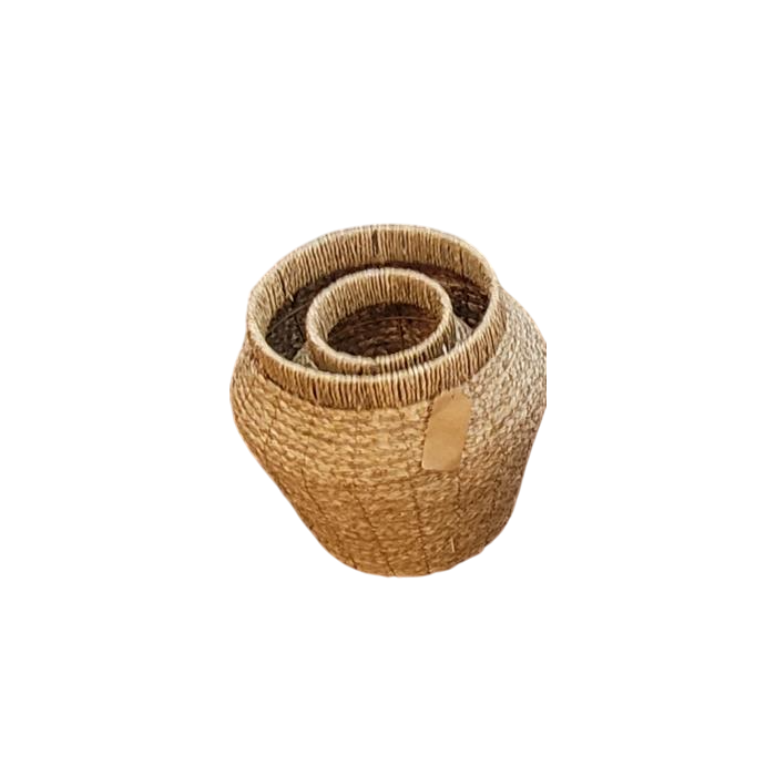 Macetero Tropical DKD Home Decor Natural 26 x 35 x 28 cm Set de 2 (2 Unidades) 1