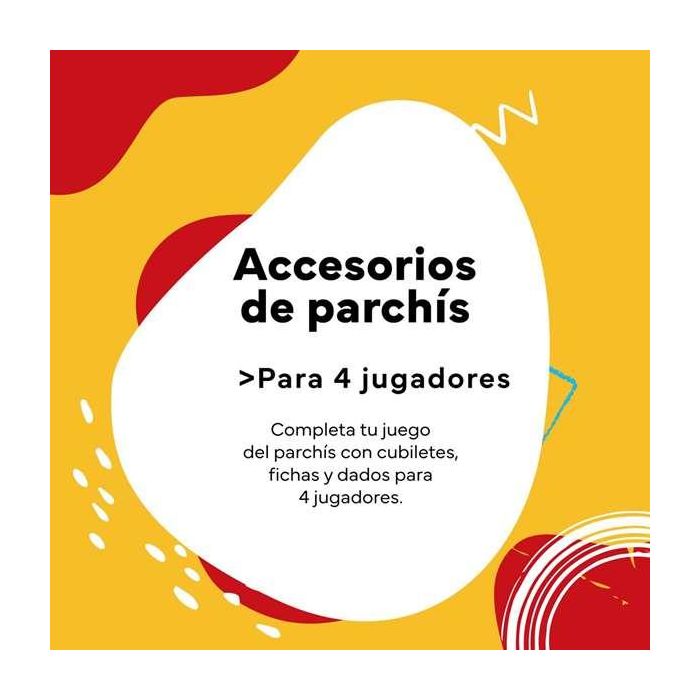 Accesorios parchís 4 jugadores en caja de plastico. 4