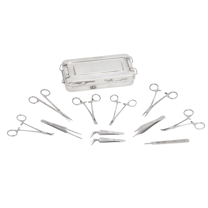 Vi Spaycan Kit Ovariectomia Esterilizacion Canina con Pinzas Carmault, Mango de bisturí y más