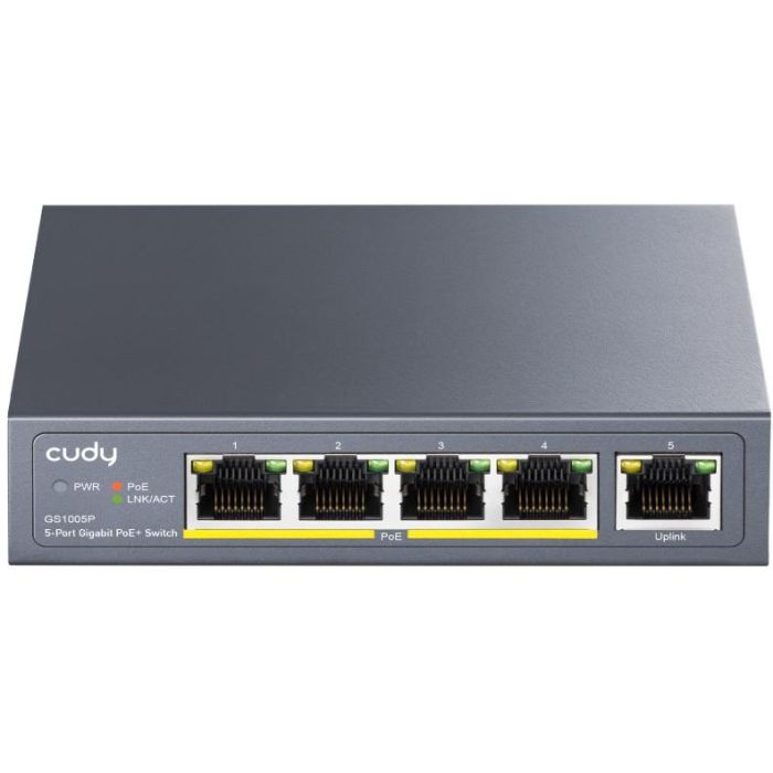 Cudy GS1005P Switch Ethernet de 5 Puertos con PoE+ 0 Cudy GS1005P Switch Ethernet de 5 Puertos con PoE+ 0