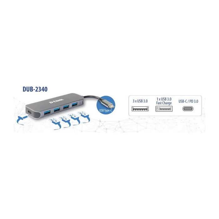 Hub USB D-Link DUB-2340 2