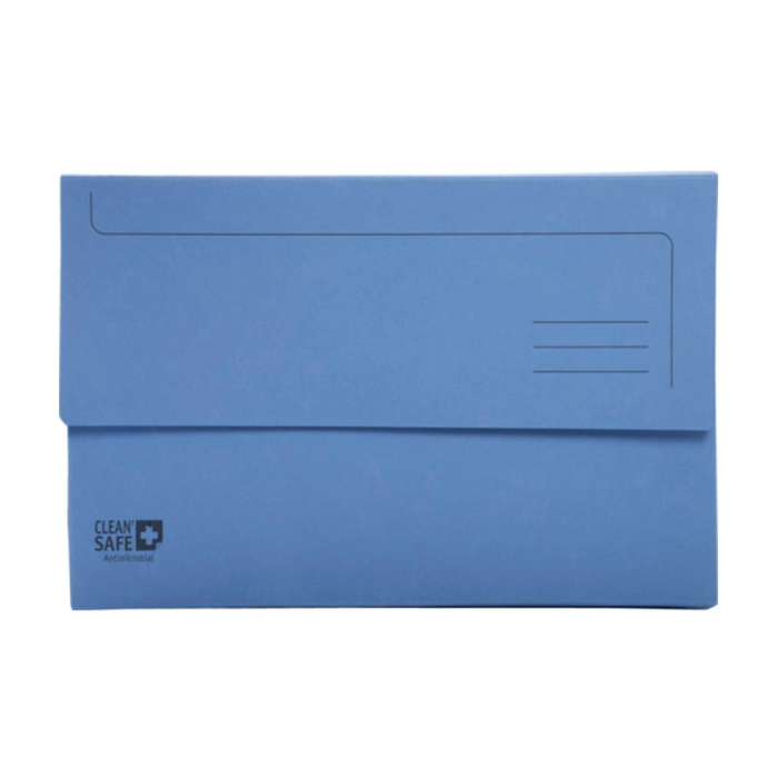 Exacompta Subcarpetas Clean Safe Pocket Horizontal DIN A4 con 2 Solapas, Cartulina Azul 400gr, Paquete de 5 1 Exacompta Subcarpetas Clean Safe Pocket Horizontal DIN A4 con 2 Solapas, Cartulina Azul 400gr, Paquete de 5 1