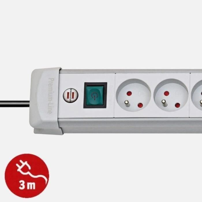 Brennenstuhl Premium Plus Bloc Multiprise Gris 6 Sockets 3m con interruptor 3 Brennenstuhl Premium Plus Bloc Multiprise Gris 6 Sockets 3m con interruptor 3