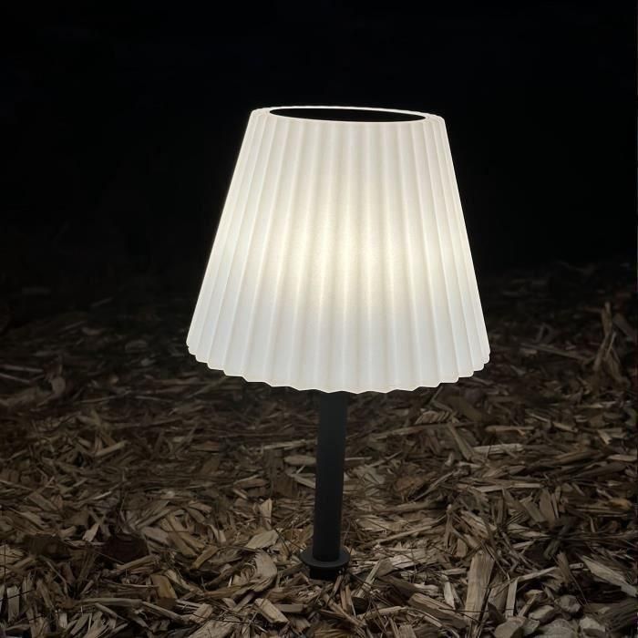 Lámpara de mesa solar 2 en 1 para plantar o colocar - LUMISKY - BOUFFANT - H62 cm - LED blanco regulable 5 Lámpara de mesa solar 2 en 1 para plantar o colocar - LUMISKY - BOUFFANT - H62 cm - LED blanco regulable 5