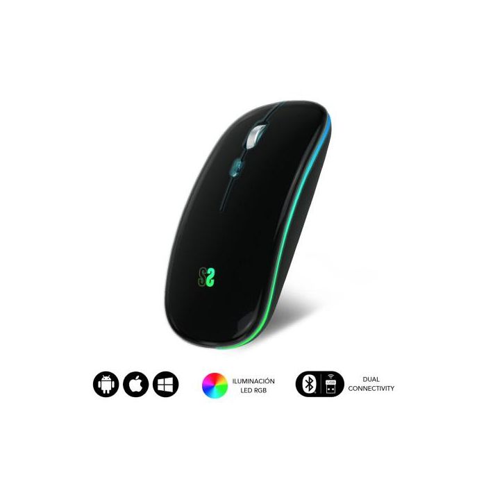 SUBBLIM Raton LED Dual Flat Mouse Black SUBBLIM Raton LED Dual Flat Mouse Black