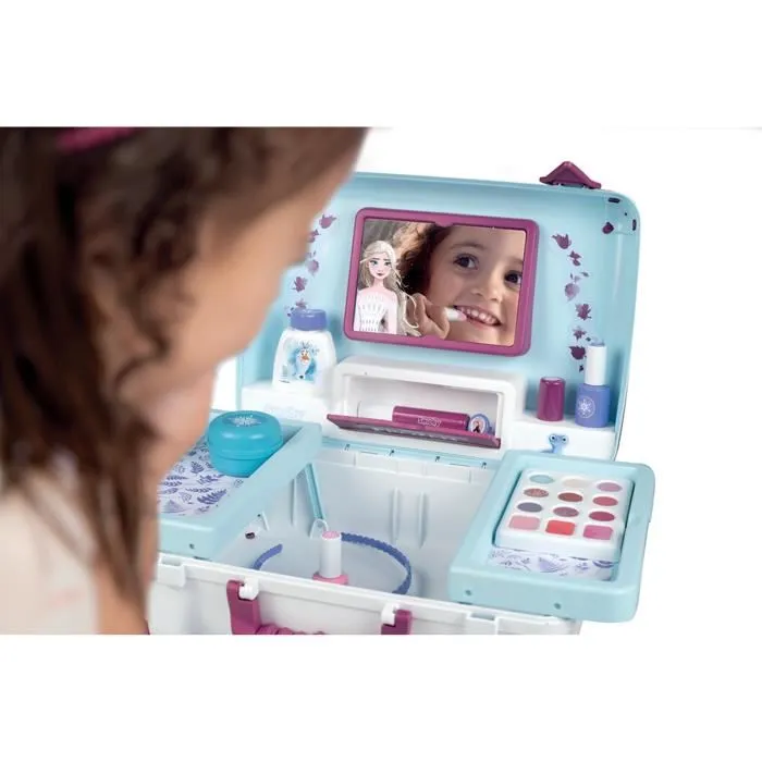 Smoby Maleta de Belleza Congelada Infantil con Accesorios de Maquillaje y Peluquería para Niñas 1