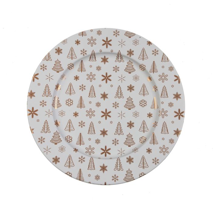 Bajoplato Navideño VERSA 33x33 cm, Metal (4 Unidades) Bajoplato Navideño VERSA 33x33 cm, Metal (4 Unidades)