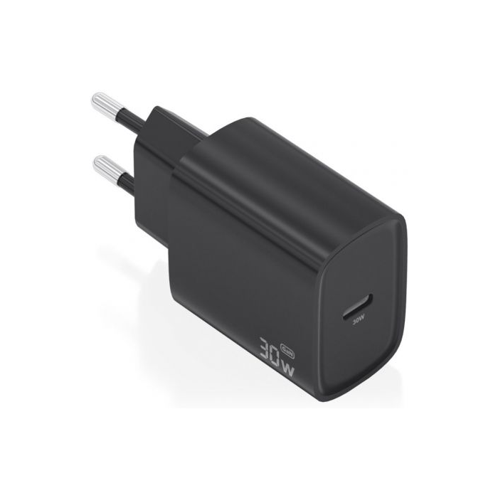 Cargador de Pared GaN Aisens A110-0951/ 1xUSB Tipo-C/ 30W/ Negro 0 Cargador de Pared GaN Aisens A110-0951/ 1xUSB Tipo-C/ 30W/ Negro 0