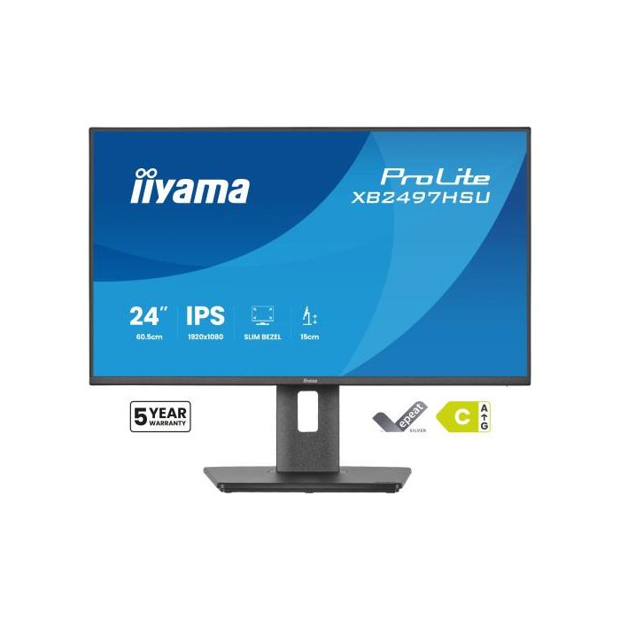 iiyama XB2497HSU-B1 Monitor 23.8" Full HD IPS 4ms 120Hz HDMI DisplayPort USB VESA Negro 1