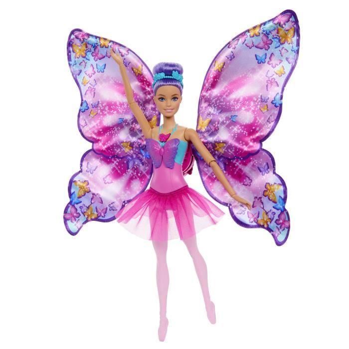 Muñeca barbie dreamtopia mariposa bailarina. la falda se convierte en coloridas alas al presionar el collar. 1