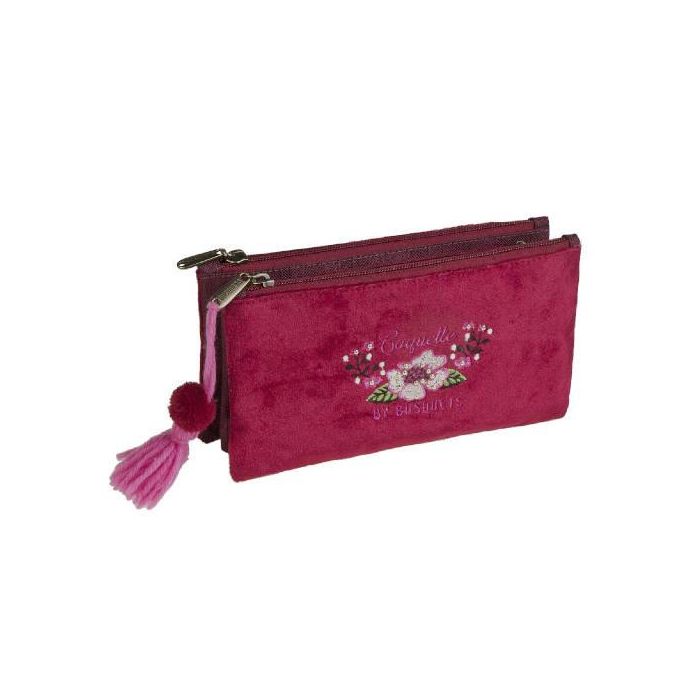 Coquette Estuche Triple 16007090700 Fucsia 21x11x5 cm Terciopelo 2 Coquette Estuche Triple 16007090700 Fucsia 21x11x5 cm Terciopelo 2