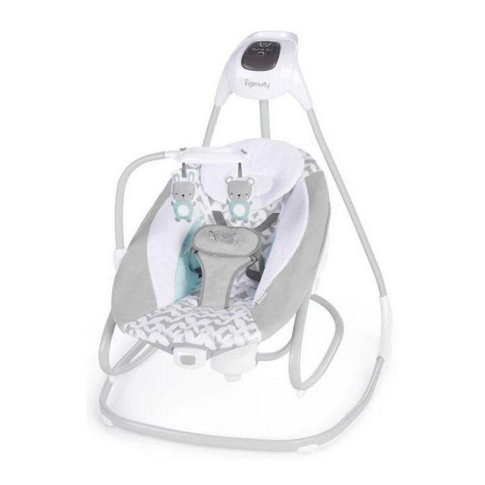 Mecedora Ingenuity 2-in-1 Swing Lounger - Raylan Gris Blanco 0 Mecedora Ingenuity 2-in-1 Swing Lounger - Raylan Gris Blanco 0
