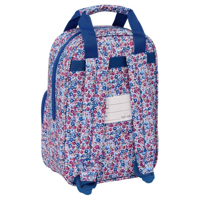 Mochila Escolar Nait Nait Flores coimbra azul Azul 20 x 28 x 8 cm 1 Mochila Escolar Nait Nait Flores coimbra azul Azul 20 x 28 x 8 cm 1