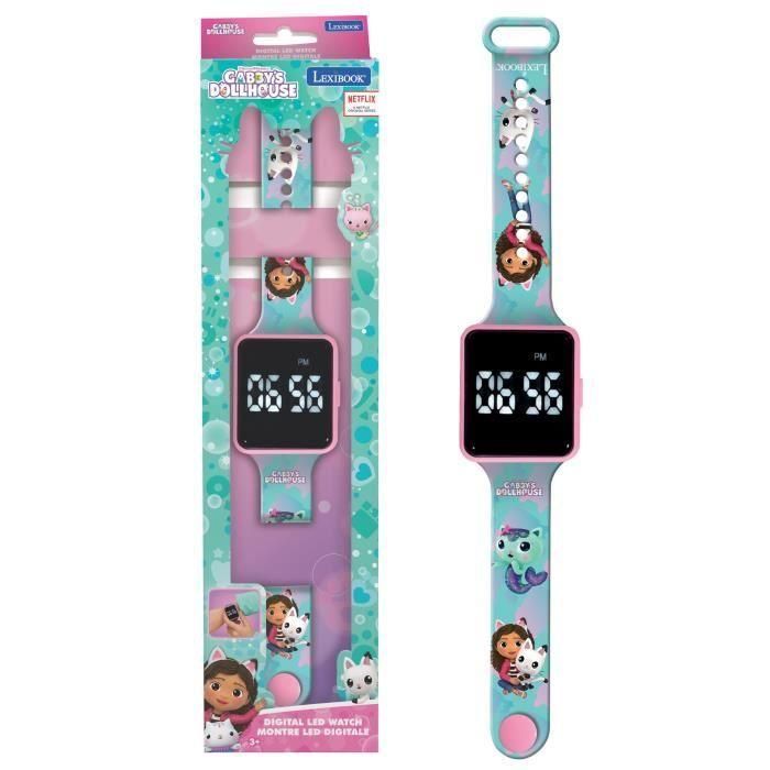 Lexibook LEX3380743108544 Reloj LED Conectado Gabby y la Casa Mágica con Pulsera Ajustable 0 Lexibook LEX3380743108544 Reloj LED Conectado Gabby y la Casa Mágica con Pulsera Ajustable 0