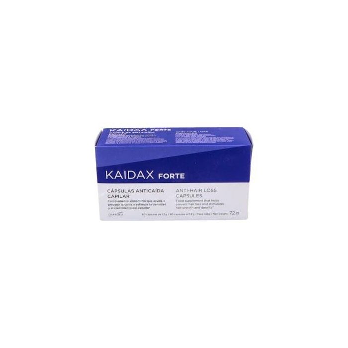 Topicrem KAIDAX FORTE Cápsulas Anticaída 60 Cápsulas con Semilla de Calabaza y Sabal Serrulata para Crecimiento, Densidad y Vitalidad Capilar