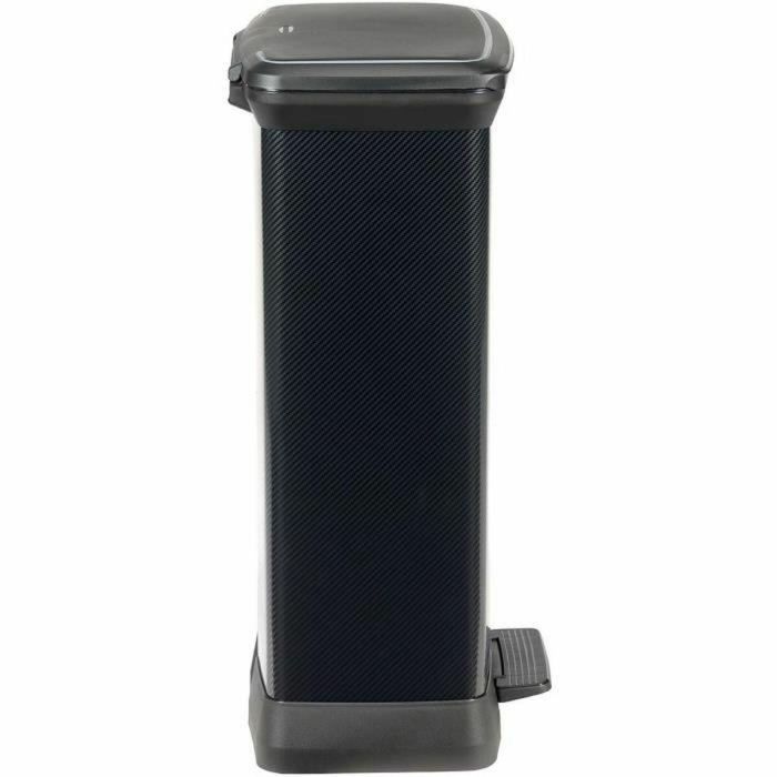 Curver Papelera Decobin Rectangular Estrecha y Alta 50 L Negro Carbón con Aspecto Acero Inoxidable 100% Reciclable 2 Curver Papelera Decobin Rectangular Estrecha y Alta 50 L Negro Carbón con Aspecto Acero Inoxidable 100% Reciclable 2