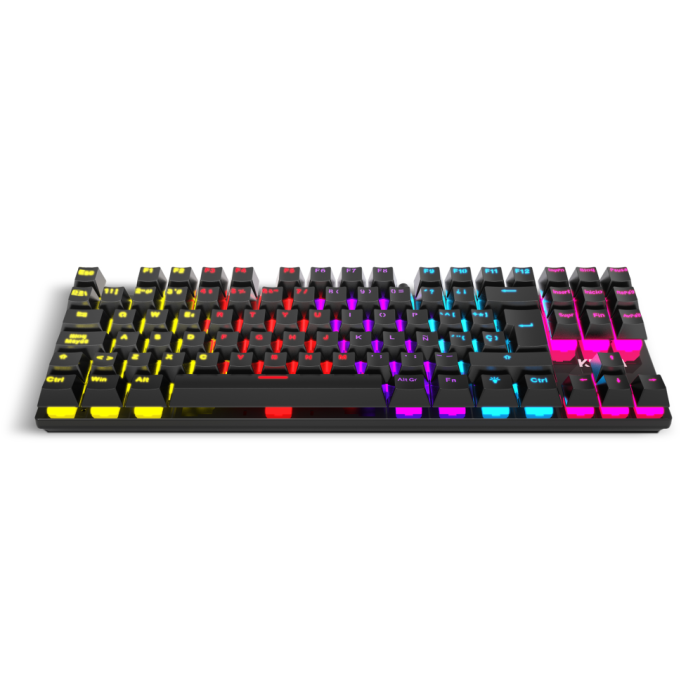 KROM Kasic TKL Teclado Mecánico TKL USB con Iluminación RGB Rainbow y Switches Rojos de Alto Rendimiento, Anti-Ghosting (25 Teclas), Modo Juego, Negro KROM Kasic TKL Teclado Mecánico TKL USB con Iluminación RGB Rainbow y Switches Rojos de Alto Rendimiento, Anti-Ghosting (25 Teclas), Modo Juego, Negro