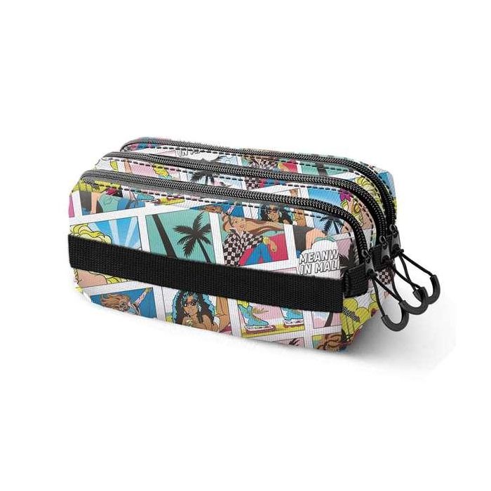 Karactermania Estuche Portatodo Trick FAN 2.2 Barbie Comic Escolar con 3 Compartimentos y Cierre Cremallera, Material Ripstop Resistente, Multicolor, 23x10x11 cm 3